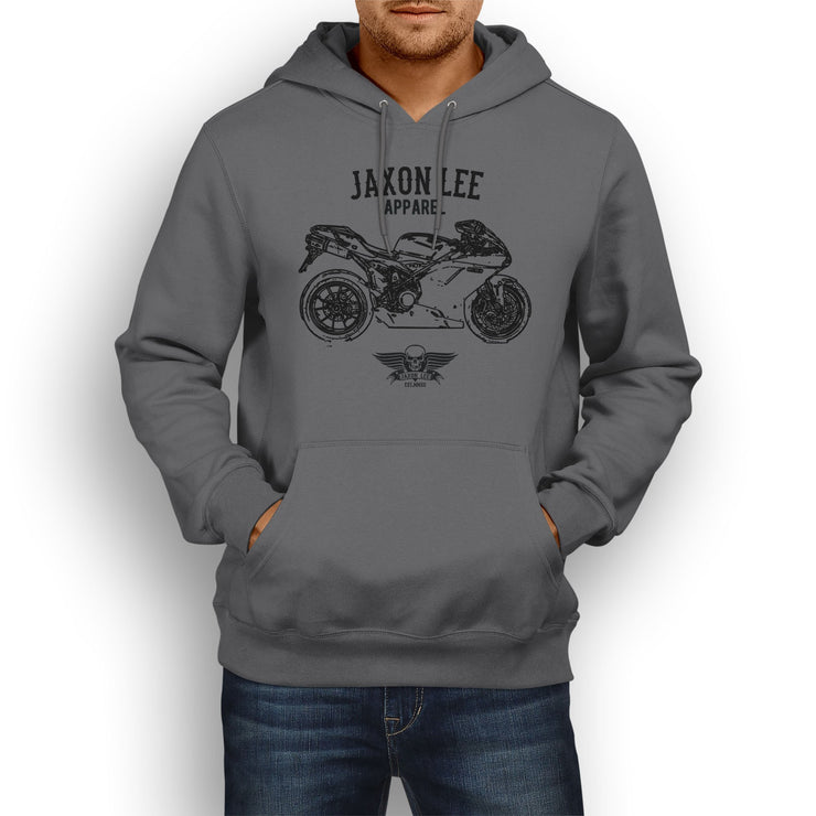 Jaxon Lee Illustration For A Ducati 1198 Motorbike Fan Hoodie