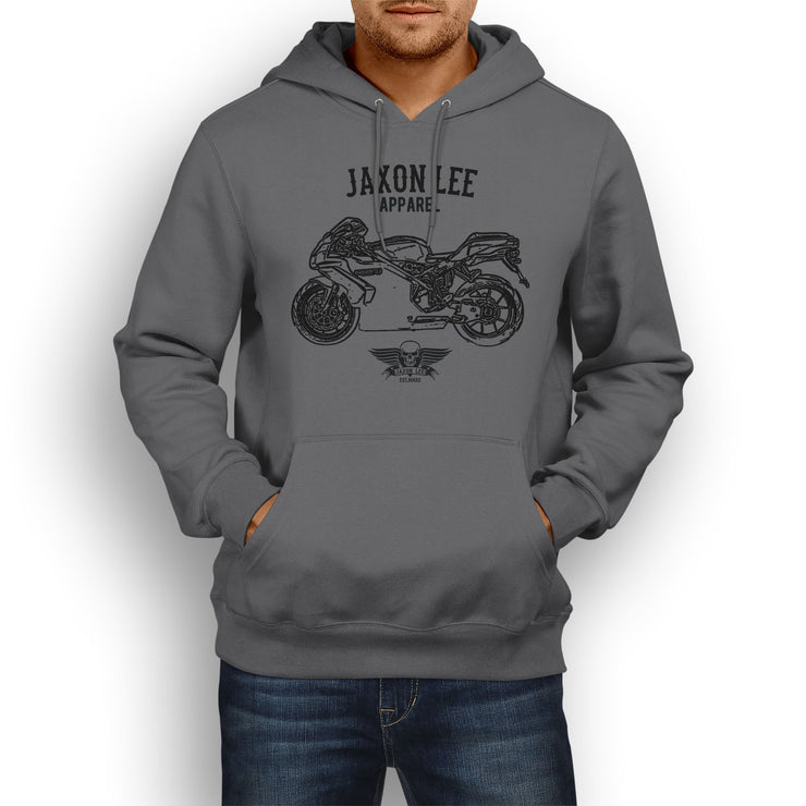 Jaxon Lee Illustration For A Ducati 749 Motorbike Fan Hoodie