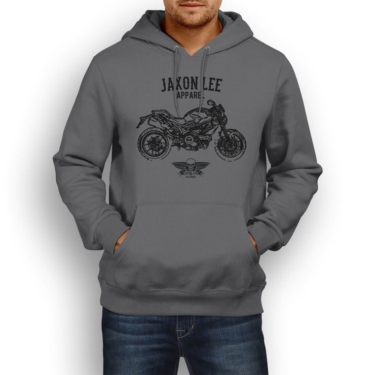 Jaxon Lee Illustration For A Ducati Monster 796 Motorbike Fan Hoodie