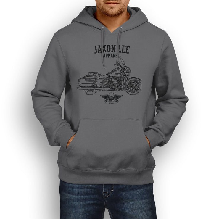 Jaxon Lee Art Hoodie aimed at fans of Harley Davidson Road King Motorbike