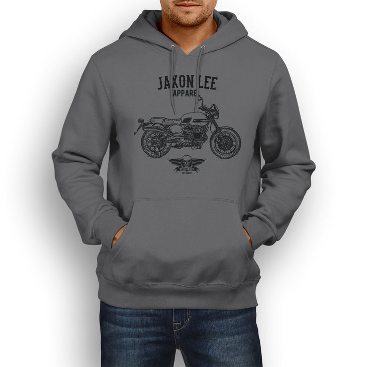 Jaxon Lee Moto Guzzi V7II Stornello inspired Motorcycle Art Hoody - Jaxon lee