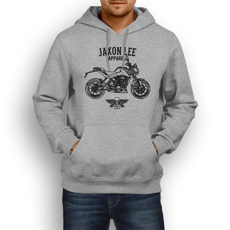 Jaxon Lee illustration for a KTM 125 Duke Motorcycle fan Hoodie