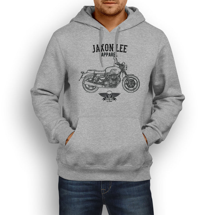Jaxon Lee Moto Guzzi V7III Stone inspired Motorcycle Art Hoody - Jaxon lee