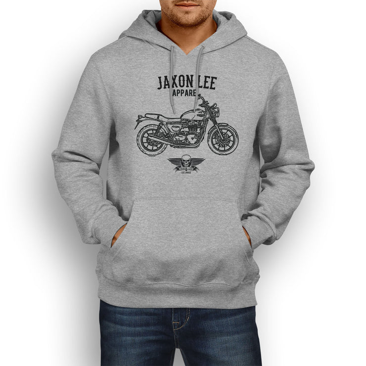 Jaxon Lee Illustration For A Triumph Street Twin Motorbike Fan Hoodie