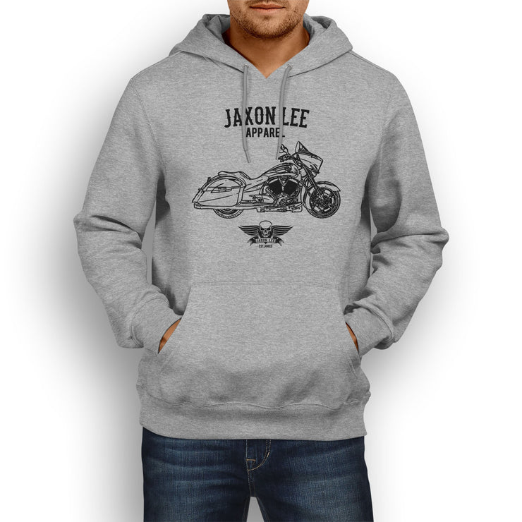 Jaxon Lee Illustration For A Victory Cross Country Motorbike Fan Hoodie