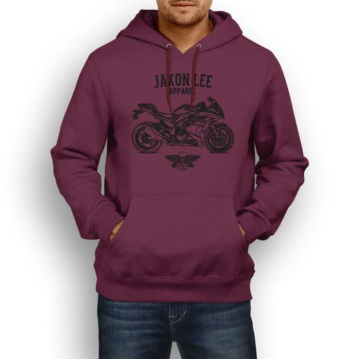 Jaxon Lee Illustration For A Kawasaki Ninja 300 KRT 2017 Motorbike Fan Hoodie