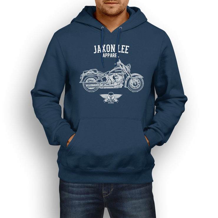 Jaxon Lee Art Hood aimed at fans of Harley Davidson Softail Deluxe Motorbike