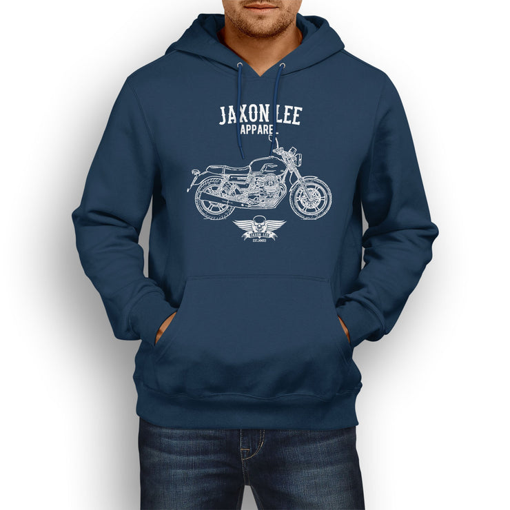 Jaxon Lee Moto Guzzi V7III Stone inspired Motorcycle Art Hoody - Jaxon lee