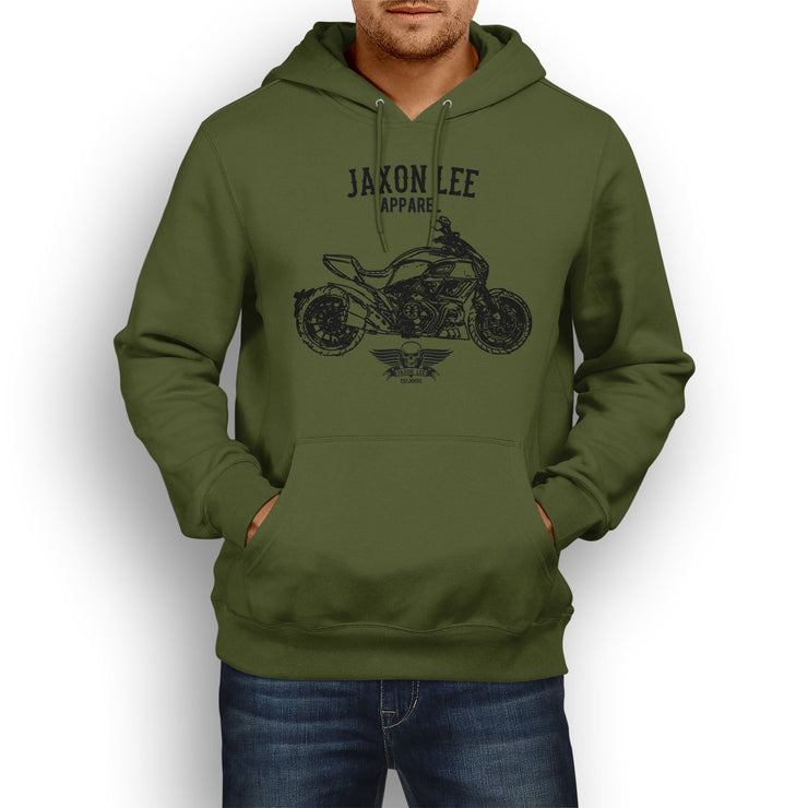 Jaxon Lee Illustration For A Ducati Diavel Motorbike Fan Hoodie