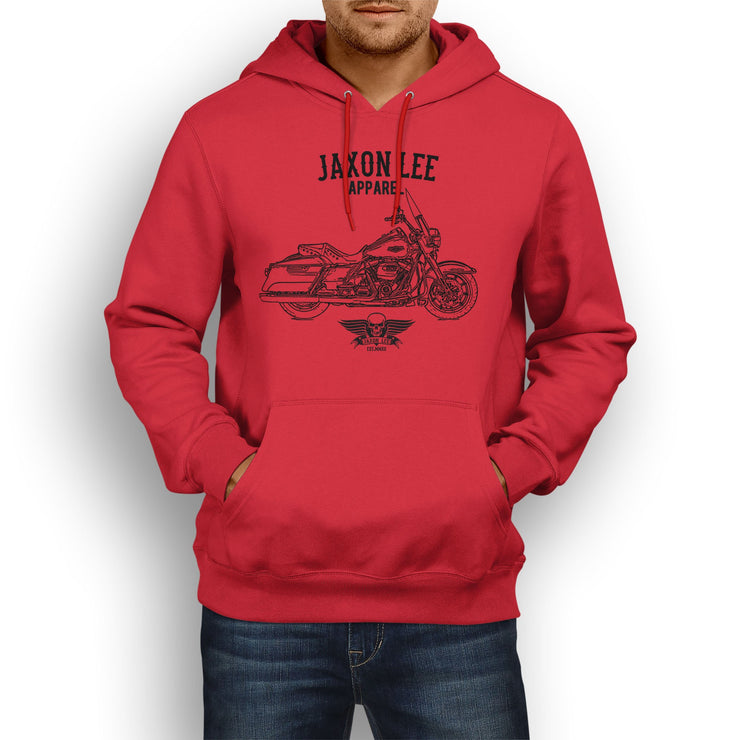 Jaxon Lee Art Hoodie aimed at fans of Harley Davidson Road King Motorbike