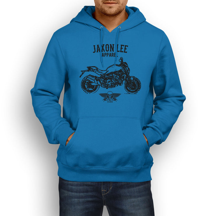 Jaxon Lee Illustration For A Ducati Monster 821 Stripe Motorbike Fan Hoodie