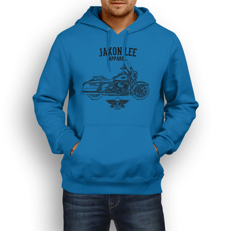 Jaxon Lee Art Hoodie aimed at fans of Harley Davidson Road King Motorbike