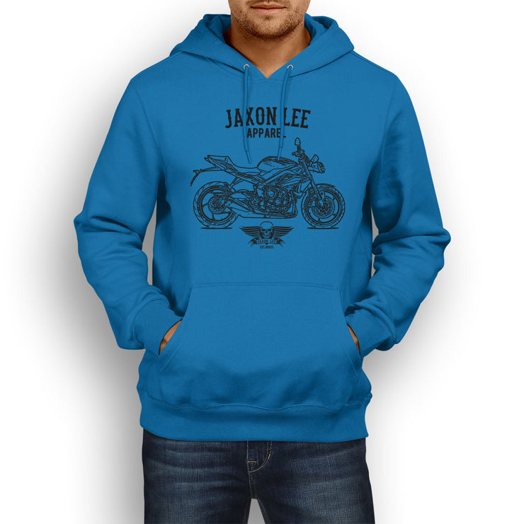 Jaxon Lee Illustration For A Triumph Street Triple 2016 Motorbike Fan Hoodie