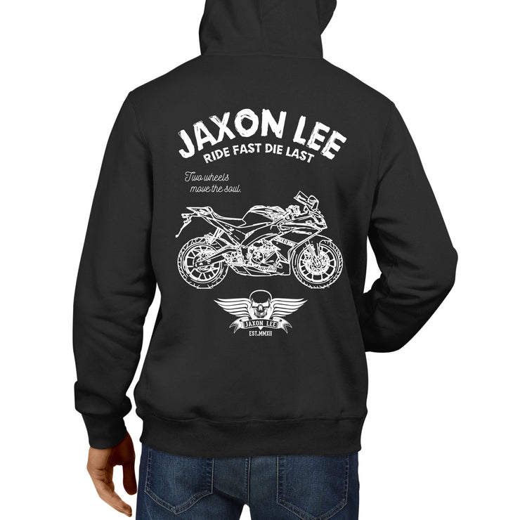 JL Ride Illustration for a Aprilia RS4 125 Replica Motorbike fan Hoodie