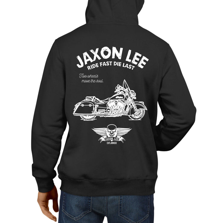 JL Ride Illustration For A Indian Springfield Motorbike Fan Hoodie