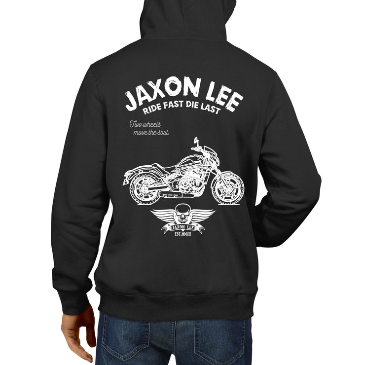JL Ride Illustration For A Kawasaki Vulcan S Cafe Motorbike Fan Hoodie