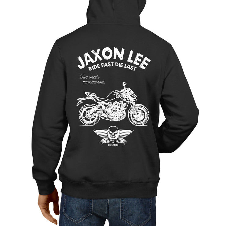 JL Ride Illustration For A Kawasaki Z650 Motorbike Fan Hoodie