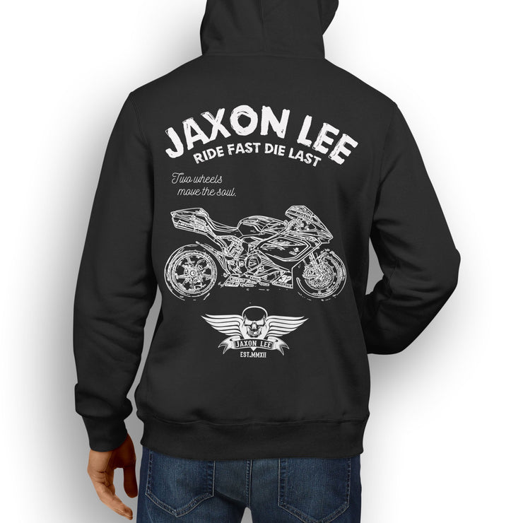 JL Ride Illustration For A MV Agusta F4 RC Motorbike Fan Hoodie