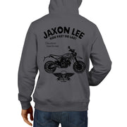 JL Ride Illustration For A Ducati Scrambler Desert Sled Motorbike Fan Hoodie