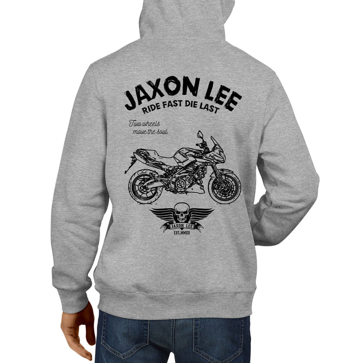 JL Ride Illustration for a Aprilia Shiver 750GT Motorbike fan Hoodie