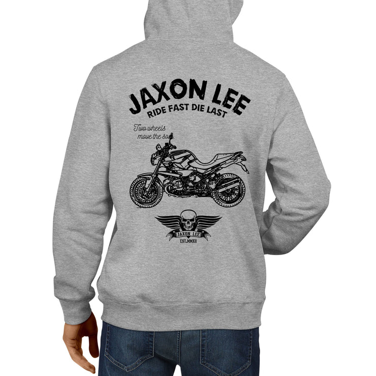 JL Ride Illustration For A BMW R1200R 2012 Motorbike Fan Hoodie