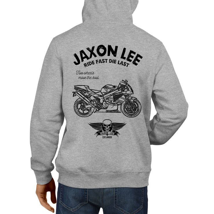 JL Ride Illustration For A Honda RC51 RVT 1000 Motorbike Fan Hoodie