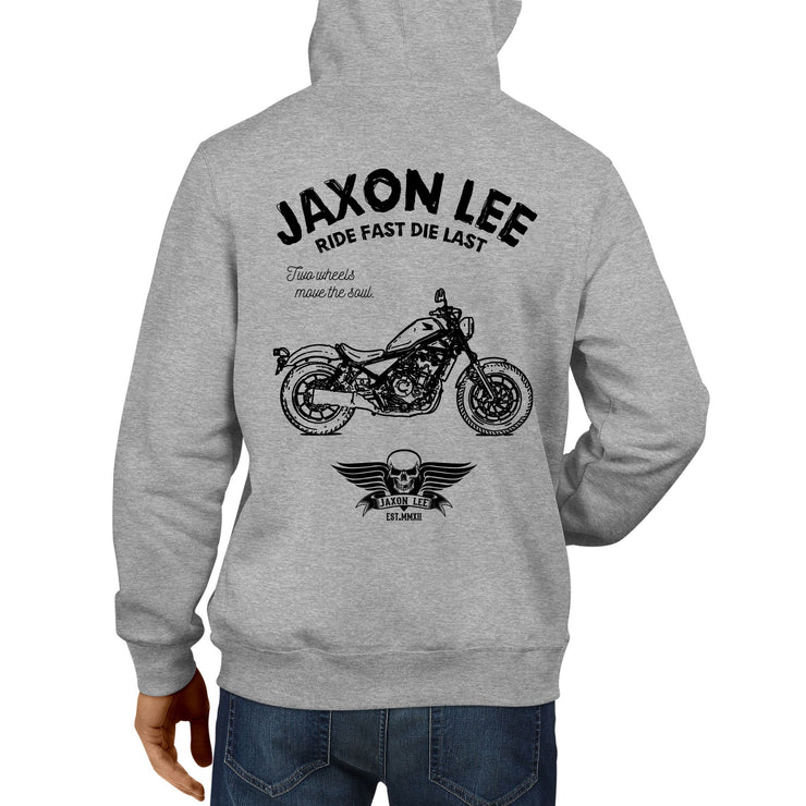 JL Ride Illustration For A Honda Rebel 500 Motorbike Fan Hoodie