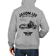 JL Ride Illustration For A Indian Chief Dark Horse Motorbike Fan Hoodie