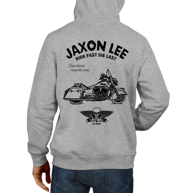 JL Ride Illustration For A Indian Springfield Motorbike Fan Hoodie