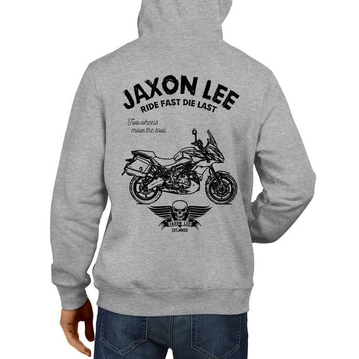 JL Ride Illustration For A Kawasaki Versys 650 LT Motorbike Fan Hoodie