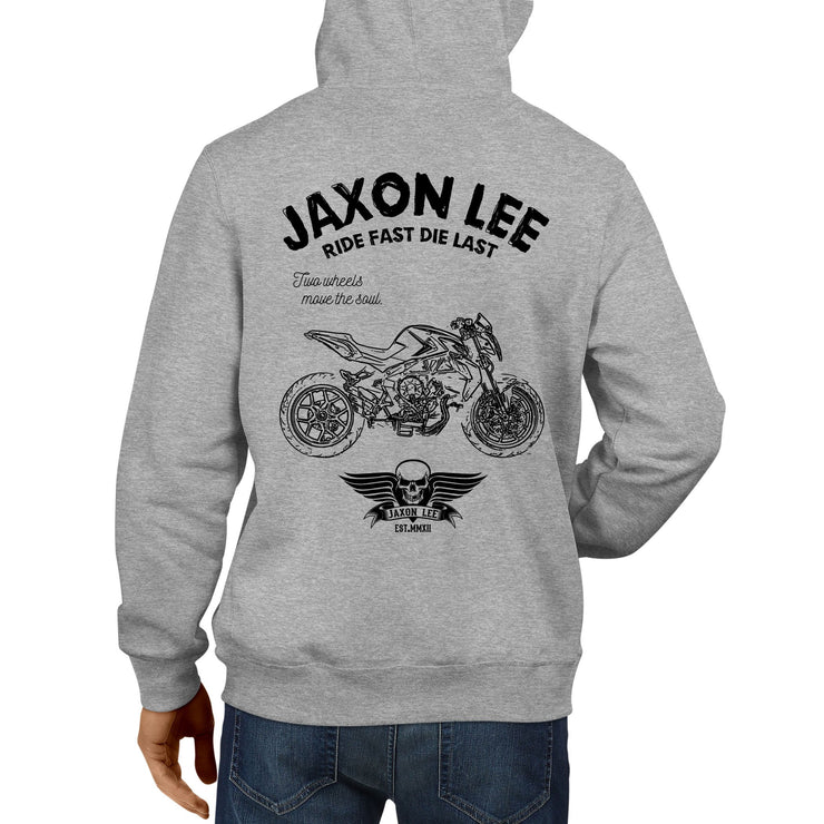 JL Ride Illustration For A MV Agusta Brutale 800 2014 Motorbike Fan Hoodie