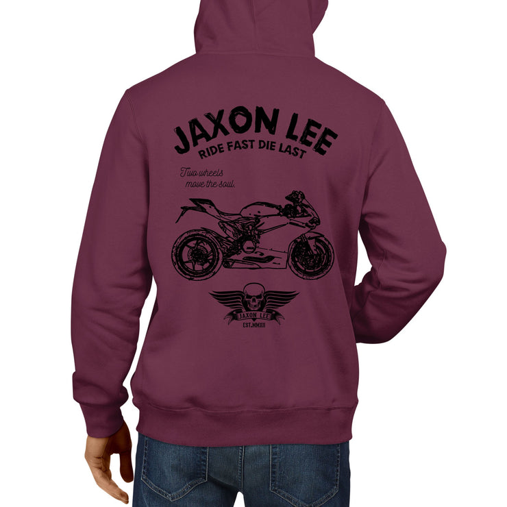 JL Ride Illustration For A Ducati 1299 Panigale Motorbike Fan Hoodie
