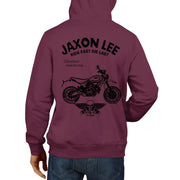 JL Ride Illustration For A Ducati Scrambler Desert Sled Motorbike Fan Hoodie