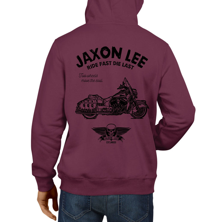 JL Ride Illustration For A Indian Chief Vintage Motorbike Fan Hoodie