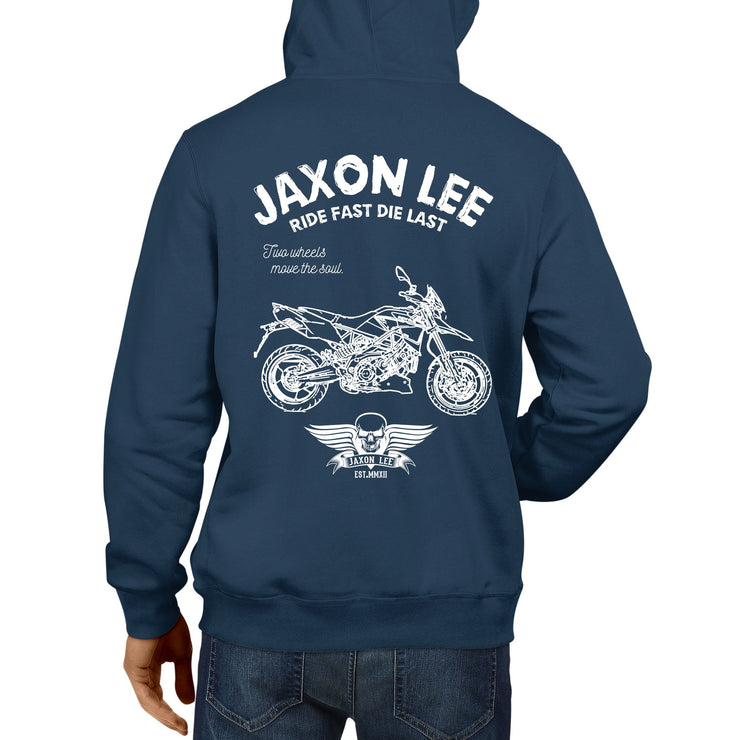 JL Ride Illustration for a Aprilia Dorsoduro 1200 Motorbike fan Hoodie