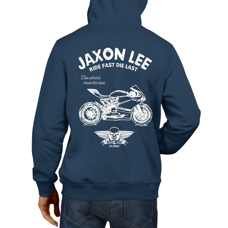 JL Ride Illustration For A Ducati 1198 Panigale R Motorbike Fan Hoodie