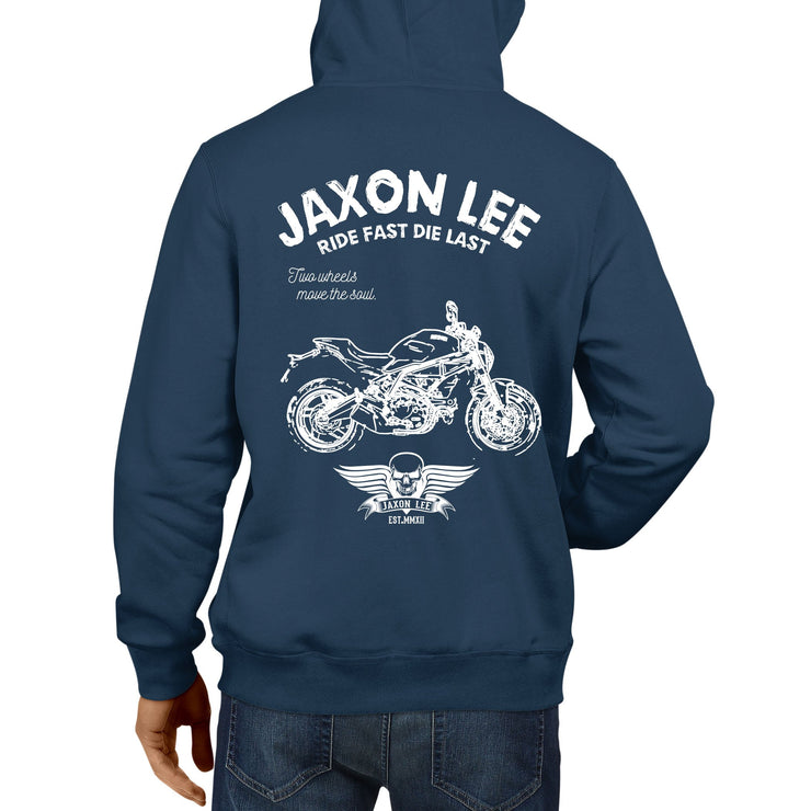 JL Ride Illustration For A Ducati Monster 797 Motorbike Fan Hoodie