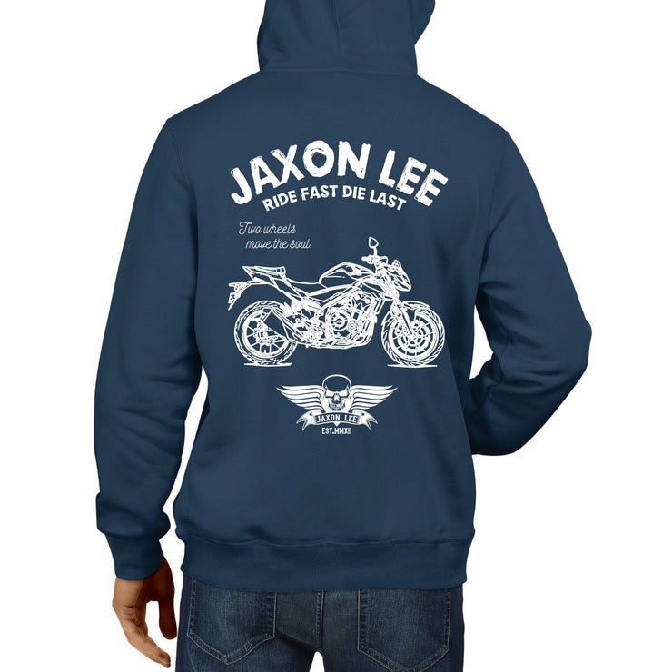 JL Ride Illustration For A Honda CB500F ABS Motorbike Fan Hoodie