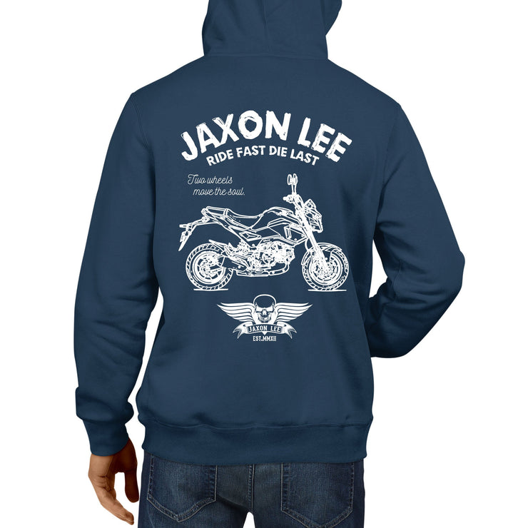 JL Ride Illustration For A Honda Grom Motorbike Fan Hoodie