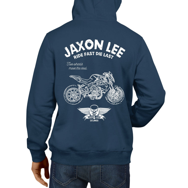 JL Ride Illustration For A MV Agusta Brutale 800 2014 Motorbike Fan Hoodie