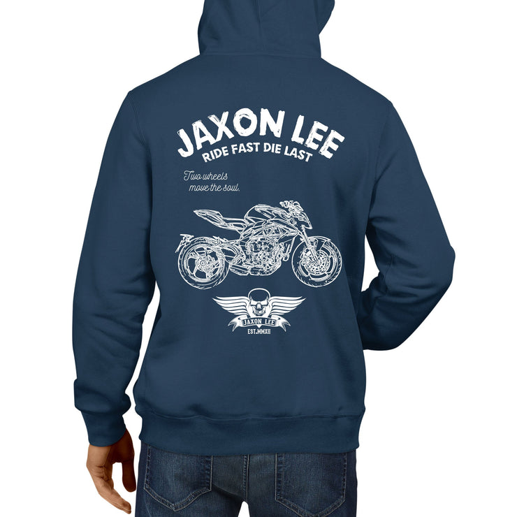 JL Ride Illustration For A MV Agusta Brutale 800 2016 Motorbike Fan Hoodie