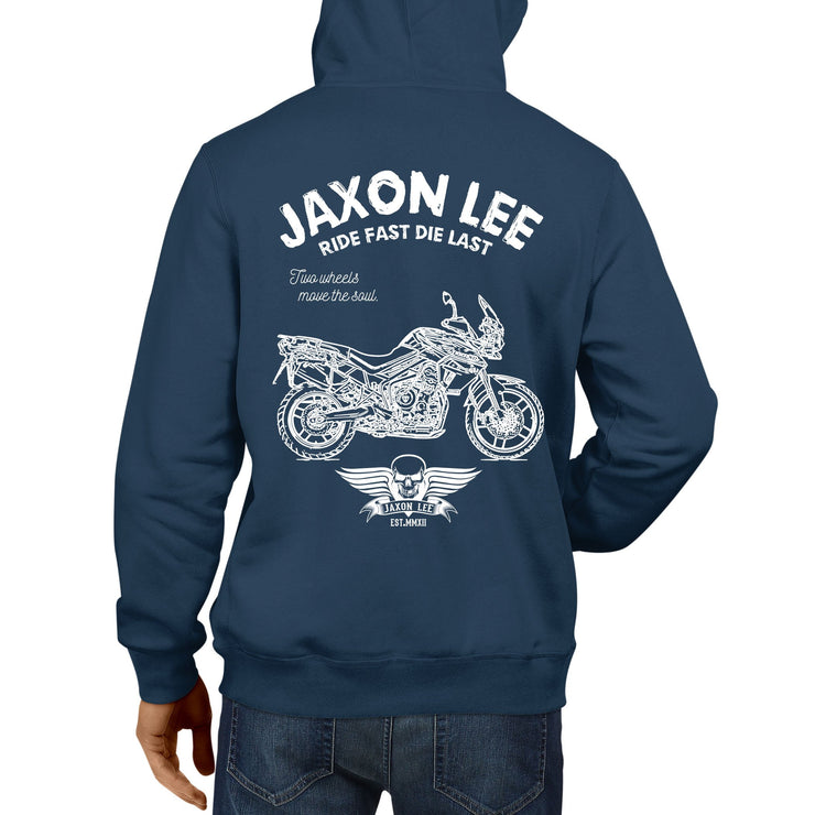 JL Ride Illustration For A Triumph Tiger 800 XRT Motorbike Fan Hoodie