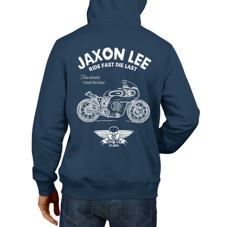 JL Ride Illustration For A Norton Manx Motorbike Fan Hoodie