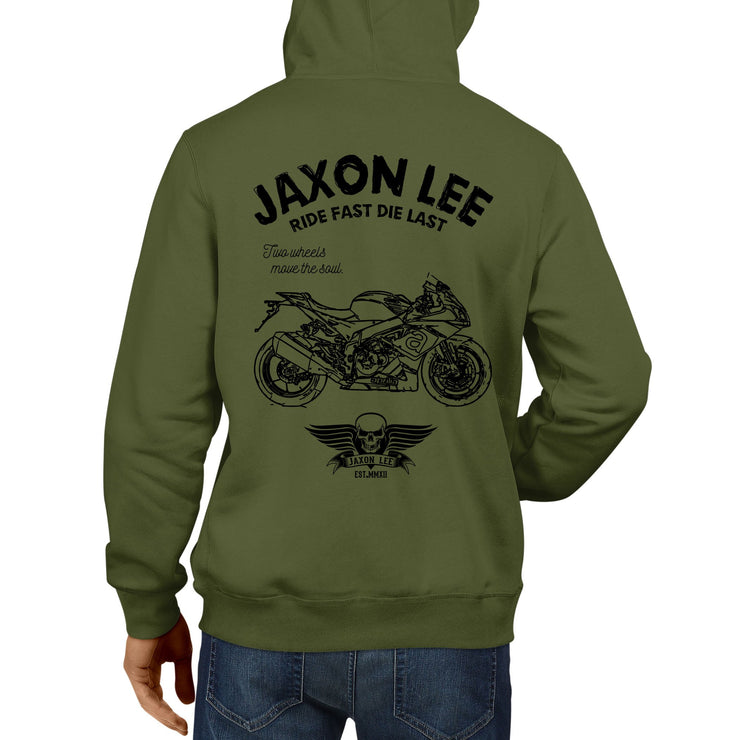 JL Ride Illustration for a Aprilia RSV4 RR 2017 Motorbike fan Hoodie