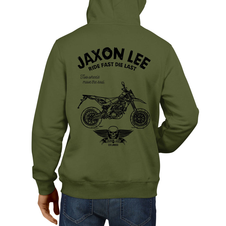 JL Ride Illustration for a Aprilia SXV450 Motorbike fan Hoodie