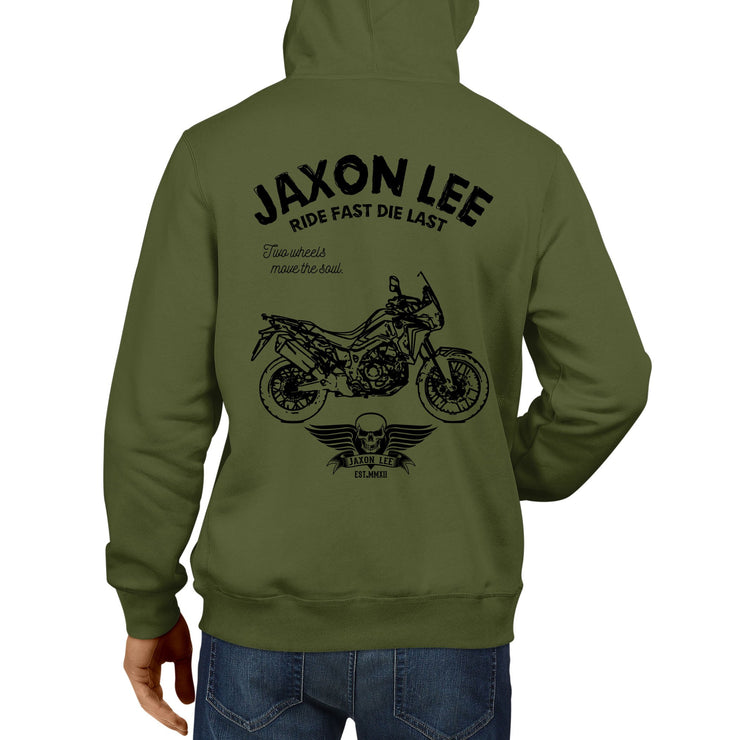 JL Ride Illustration For A Honda Africa Twin 2016 Fan Hoodie