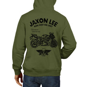 JL Ride Illustration For A Honda CBR954RR Fireblade Motorbike Fan Hoodie