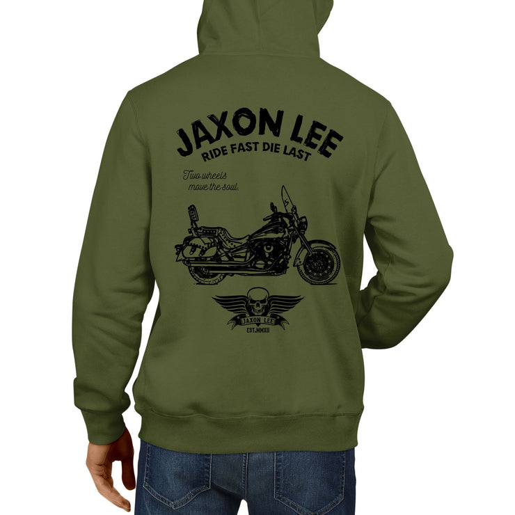 JL Ride Illustration For A Kawasaki Vulcan 900 Classic LT Motorbike Fan Hoodie