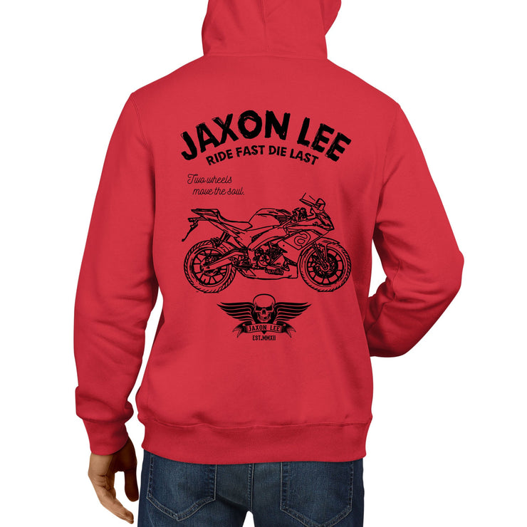 JL Ride Illustration for a Aprilia RS125 2017 Motorbike fan Hoodie