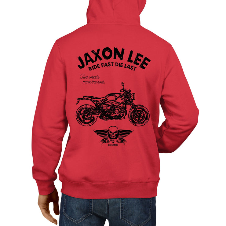 JL Ride Illustration For A BMW RNineT Pure 2017 Motorbike Fan Hoodie